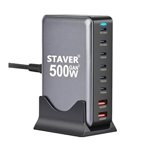 500W 充電器 【 GaNFastⅢ 8ポート 2*単口100W 1.5m電源ケーブル】 PD3.0対応【PSE技術基準適合】