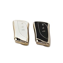 SHEJISI Car Key Fob Cover Gold Soft Keychain,Girly