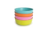 EKOBO Kids Bamboo 4-piece 20oz Bowl Set, Gift Box, BIOBU Eco-material, Assorted Colors