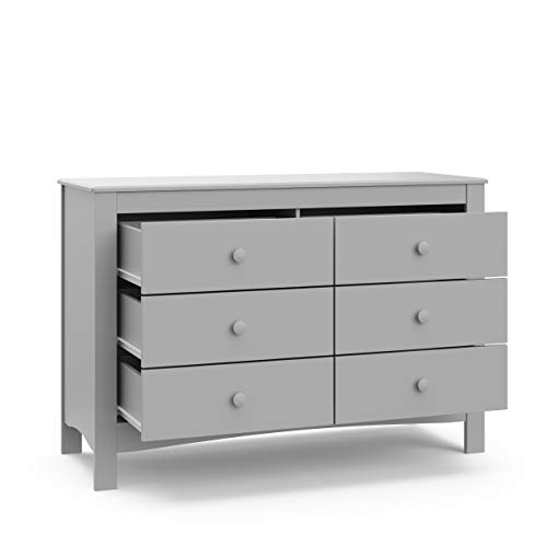 Graco Noah 6 Drawer Double Dresser (Pebble Gray) GREENGUARD Gold