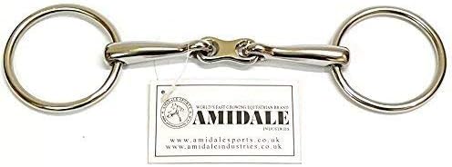 AmidaleLOOSE RING HORSE BIT STAINLESS STEEL FRENCH FLAT LINK SPORTS BNWT (5.00)