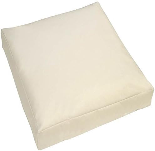 Jumbo Large Waterproof Water Resistant Outdoor Cushion Garden Patio Chair Seat Cover Pads Plush Padded Pillow (Natural)