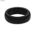 Qalo Women's Athletics Kettlebell Silicone Ring, Black, Size 6