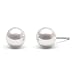 HinsonGayle AAA Handpicked 7.5-8.0mm White Round Freshwater Cultured Pearl Stud Earrings (Silver)