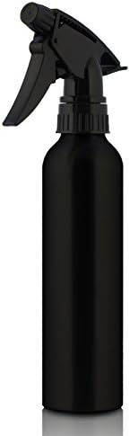 Spray Bottle - Large 300ml Refillable Container is Great for Essential Oils, Homemade Cleaning Products, Aromatherapy - Durable Black Trigger Sprayer w/ Mist and Stream Setting