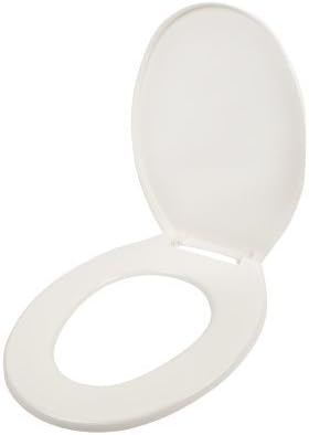 Luxury Bathroom WC Toilet Seat & Cover Lid - Strong White Plastic - Universal