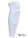Extended Compression Crashproof Antislip Basketball Leg Sleeve with Hexpad Protective Pad (White, M)