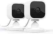 Certified Refurbished Blink Mini – Compact indoor plug-in smart security camera, 1080 HD video, night vision, 