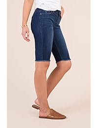 Llamado a Surf Cocoa Beach Denim Short. Pantalón corto elástico con dobladillo deshilachado.