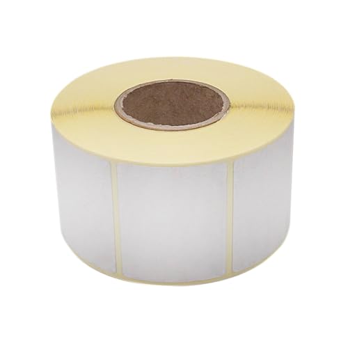 SKIR'CO (5000 pcs) Direct Thermal Labels 49 x 40 mm, Permanent Adhesive Rectangular Thermal Stickers, Thermal Printer Labels