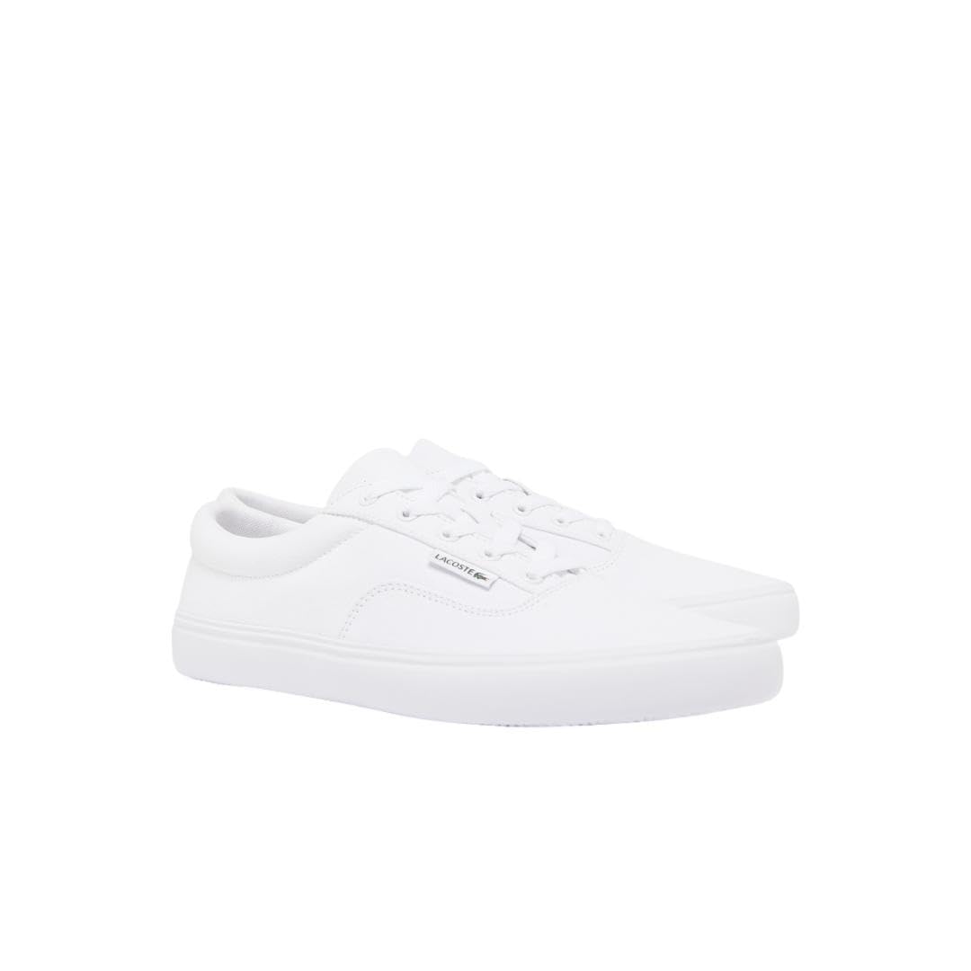 Lacoste Men's Lace Base Sneaker, White, 13