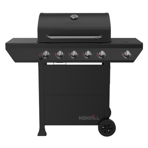 Nexgrill 5-Burner Gas Grill with Side Burner, 67,000 BTUs, 618 SQ. In. Cooking…