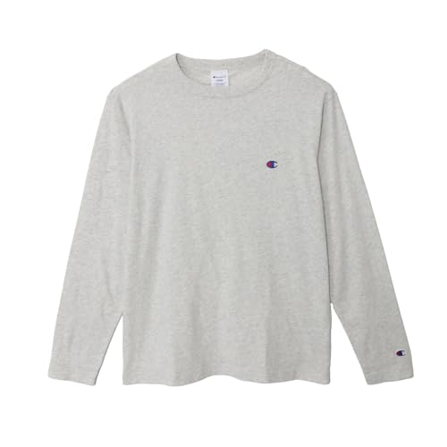 長袖Tシャツ 長袖 丸首 綿100％ ワンポイントロゴ刺繍 ロングスリーブTシャツ メンズベーシック C3-P401Z-810-M