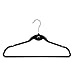 Juvale 50 Pack Black Velvet Hangers - Non Slip Hangers with Cascading Hooks - Thin Hangers - Non Slip Hangers, Black, 17.5 x 9.2 x 0.2 Inches