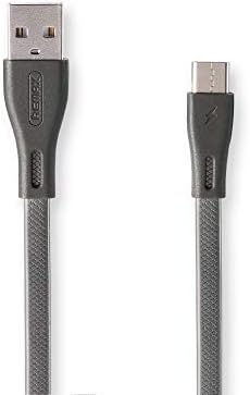 Remax USB Cable with Flat USB C Connector, Tangle-Resistant, 2.1 A