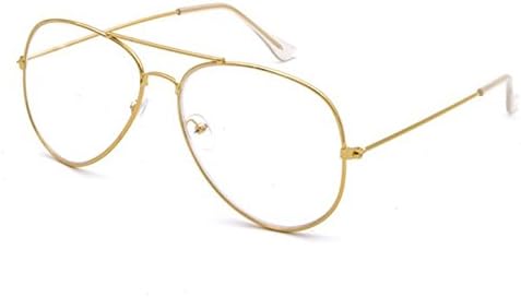 Gold Frame, Clear lens, Fashion Glasses New Trending Style, Same Style As Logan Paul's Glasses