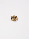 QSC 1/4-28 Steel Left Hand Jam Nut, Gold Zinc Plated (6-Pack)