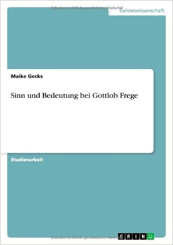 Sinn Und Bedeutung Bei Gottlob Frege German Edition Gecks Maike 9783640461110 Amazon Com Books