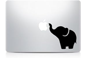DecalGalleria - Cute Elephant Vinyl Decal Sticker for MacBook, MacBook Pro and MacBook Air 11, 12, 13, 15, 17 inch