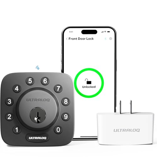 ULTRALOQ ZWave Smart Lock with WiFi Bridge, ZWave Door Lock with Door