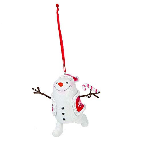 Midwest-CBK Christmas Ornament - Snowman with Candy Cane (Certified Refurbished)