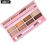 8 Colors Eyeshadow Palette - Smoky Natrual Naked Make up Eye Kit with Mirror, Double-ended brush and case (WARM)