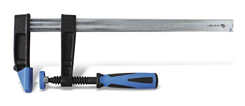 HOEGERT TECHNIK - Screw Clamps Span 300 x 120 mm F-Clamps Clamp Clamping Force 200 kg Clamps Comfortable Non-Slip Handle Precise Fixing Weldinger Screw Clamps Clamping Tool