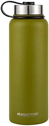 KANGFUTE Insulated Water Bottle 18/8 Stainless Steel, Wide Mouth Double Walled Vacuum Thermos Flask (19oz 21oz 26oz 32oz 38oz)