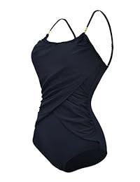 Traje de baño de una pieza traje de baño de control de barriga Bañador Color Empalme Plus tamaño trajes de baño