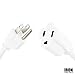 Iron Forge Cable Weatherproof 20 Ft Outdoor Extension Cord - 16/3 SJTW Heavy Duty White Extension Cord 3 Prong - 13 Amp Exterior Power Cable