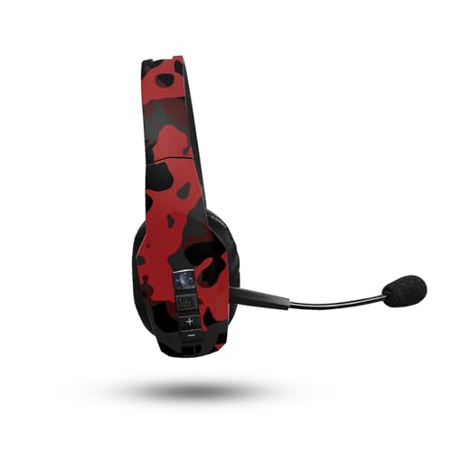 Skin Compatible with BlueParrott B450-XT Bluetooth Headset - Red Modern Camo -…