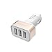 iXCC 36W/7.2A 3 Port Car Charger, Fast Car Charger Adapter for iPhone 7s 6s Plus, USB Car Charging Port for Galaxy S8+ S7 S6 Edge, iPad Pro Air mini, Note 5, LG, Nexus and More - Gold