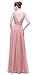 Esovr V Neck Chiffon Long Evening Gown Bridesmaid Dresses Prom Dresses Blush 12