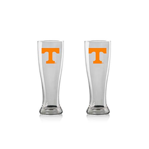 Duck House NCAA Tennessee Volunteers Unisex Pilsner Glass Setpilsner Glass Set, Clear, 16 oz/ea
