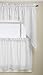 Lorraine Home Fashions Ribbon Eyelet Window Tier, 60 by 24-Inch, White, Set of 2