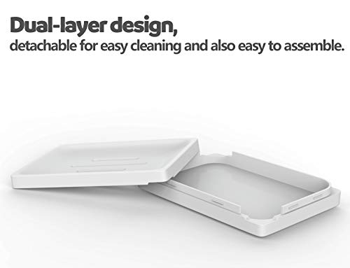 Luvan Soap Dishes case Holder for Bathroom with Drain,Detachable for Easy Cleaning,Made of Food-Grade ABS Plastic,BPA-Free,Keep Soap Dry and Clean,No More Mushy Soap (White,Set of 3) - Thumbnail 2