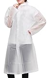 ZSHOW Unisex's Easy Carried Rain Coat Wind Coat PVC 1 Per Pack,One Size,White