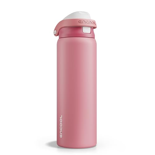 ENCOOL Leakproof Insulated Water Bottle with Straw