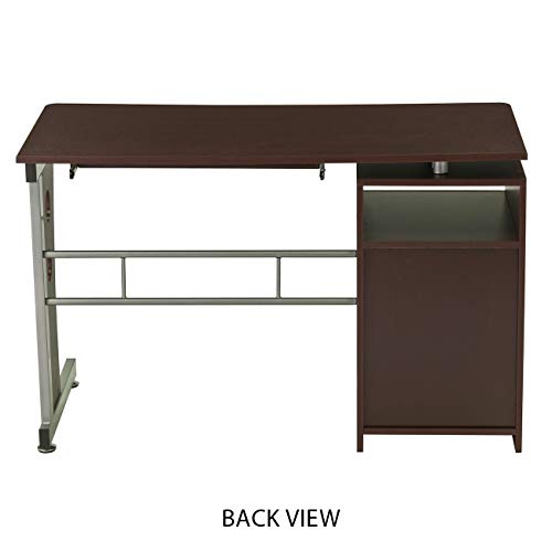 Techni Mobili Computer Desk with Ample Storage, Chocolate, 30" x 22.75