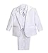 Dressy Daisy Baby Boy' 5 Pcs Set Formal Tuxedo Suits No Tail Wedding Christening Outfits Size 18 Months White