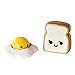 One Hundred 80 Degrees Ceramic Egg Shakers Set - Fried Egg & Toast Design with Magnetic Attachment - Gift Boxed - 2 Pieces, White and Yellow, Salt and Pepper Shakers