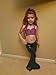 Mulfei Halloween Costume 4pcs Kids Girl's Fancy Cut Mermaid Tail Swimsuit Bikini Set for Swimming Without Monofin (120-130cm (5-6Y))