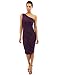 PattyBoutik Women One Shoulder Cocktail Dress (Dark Purple X-Small)