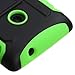 MYBAT Car Armor Kickstand Protector Cover Rubberized for Nokia Lumia 520 - Retail-Packaging - Black/Electric Green