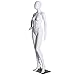 Giantex Female Mannequin Stand Dress Form Full Body Plastic Display Head Turns Dress Form (White, One Hand On Hip Mannequin)