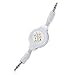 Conwork 2-Pack Auxiliary Retractable 3.5mm Male to Male Stereo Audio Extension Cable Cord -2.5ft (1 Black + 1 White)