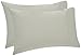 Amazon Brand – Pinzon 400 Thread Count Egyptian Cotton Sateen Hemstitch Pillow Cases - Set of 2, Standard, Sage