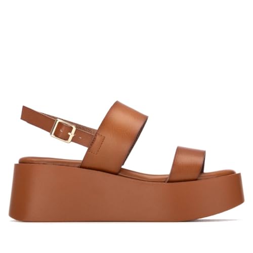 - Sandali Donna Camel - Scarpe comode e versatili - Moda casual - Modello 17512001 (Misurare 39)
