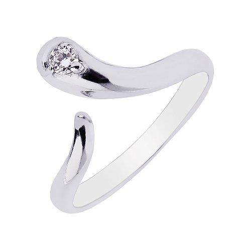 Sterling Silver Snake Cubic Zirconia Toe Ring Body Art Adjustable