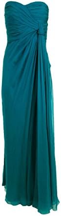 Alberta Ferretti Womens Silk Strapless Semi-Formal Dress Blue 38